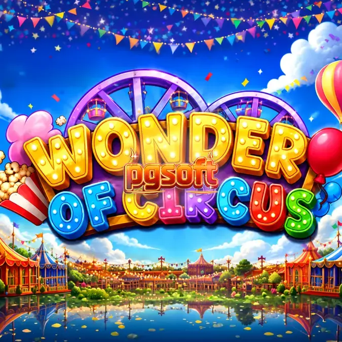 Tampilan visual slot Wonder of Circus dengan tema karnaval yang cerah